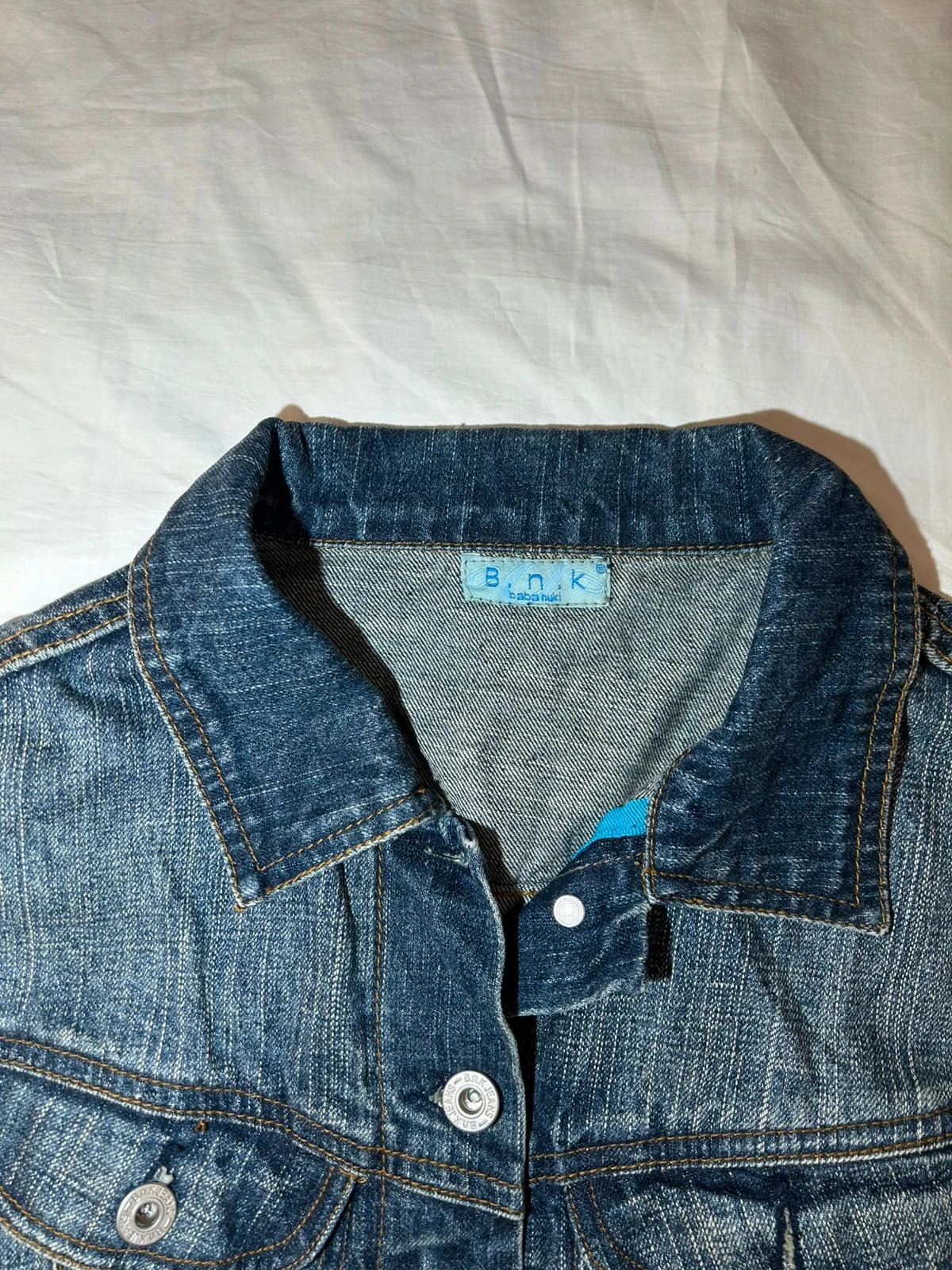 Marineblauwe vintage denim jas bnk baba nuki – photo 4